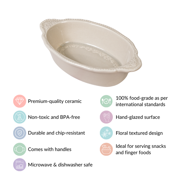 Beige Single Serve Baking Bowl Set Of 4 200ml