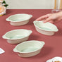 Mint Green Oval Snack Bowl With Handle Set Of 4 200ml