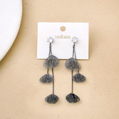 Oxidised Silver Tassel Earrings