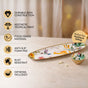 Tropical Long Metal Platter With Dip Bowl Set Of 2 In Gift Box