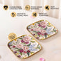 Vintage Blooms Serving Platter Set Of 2 In Gift Box