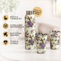 Garden Melody Bottle Tumbler Set Of 3 In Gift Box