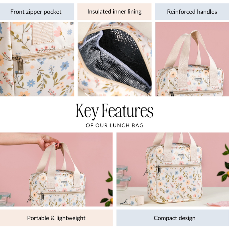 Charming Meadow Insulated Lunch Bag