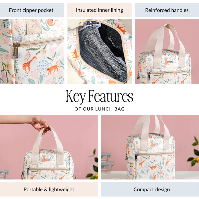 Tropical Safari Animal Print Lunch Bag