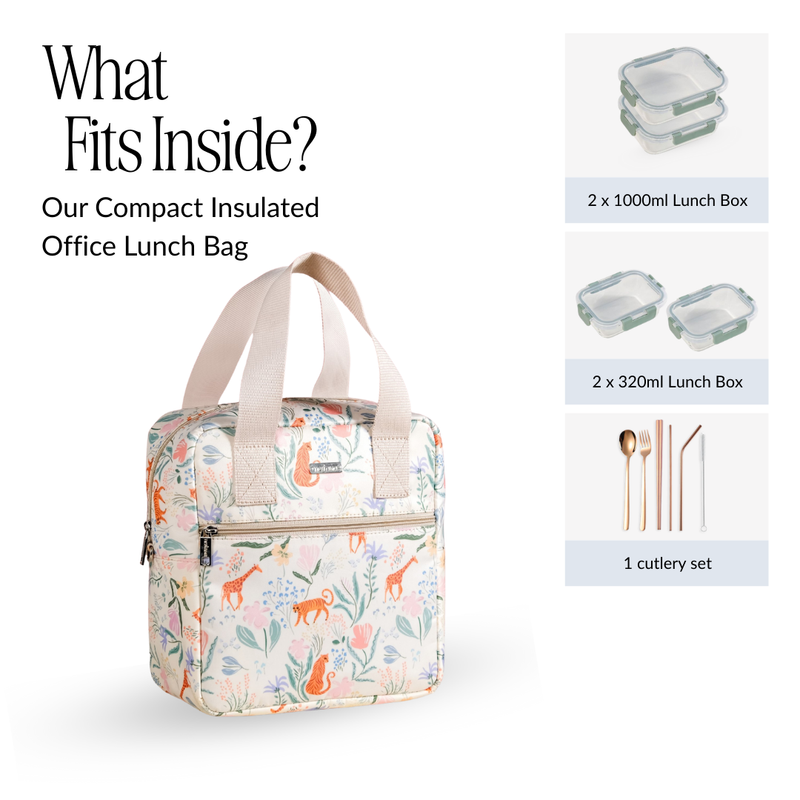 Tropical Safari Animal Print Lunch Bag