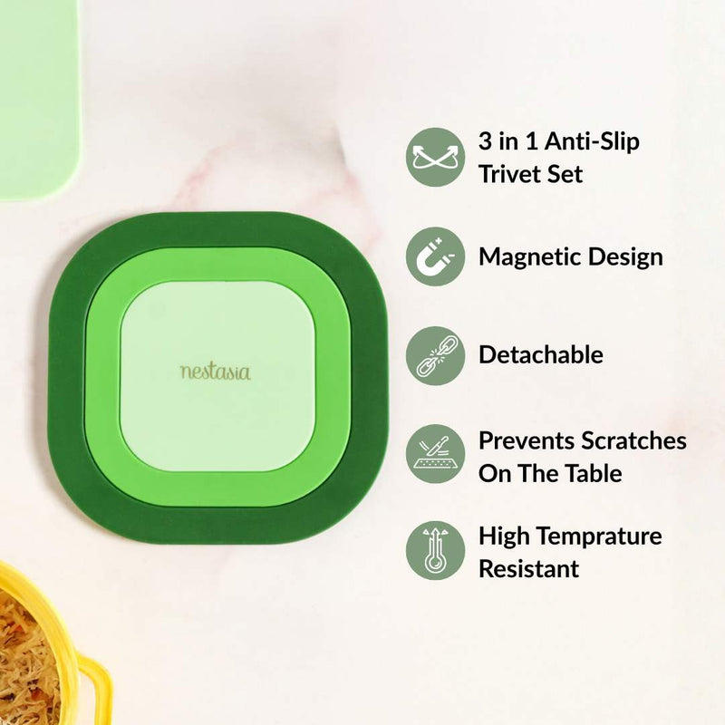 Ombre Green Magnetic Trivet Set Of 3
