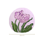 Embroidered Lilac Petal Cushion Cover 40cm