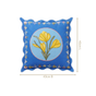 Bloom Era Blue Courtyard Cotton Cushion Cover 43x43cm