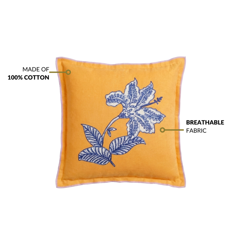 Bloom Era Petal Sketch Cotton Cushion Cover 43x43cm