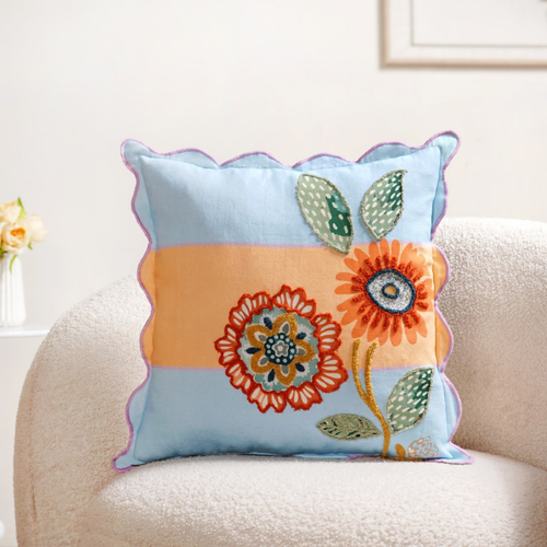 Bloom Era Pastel Cotton Cushion Cover 45x45cm