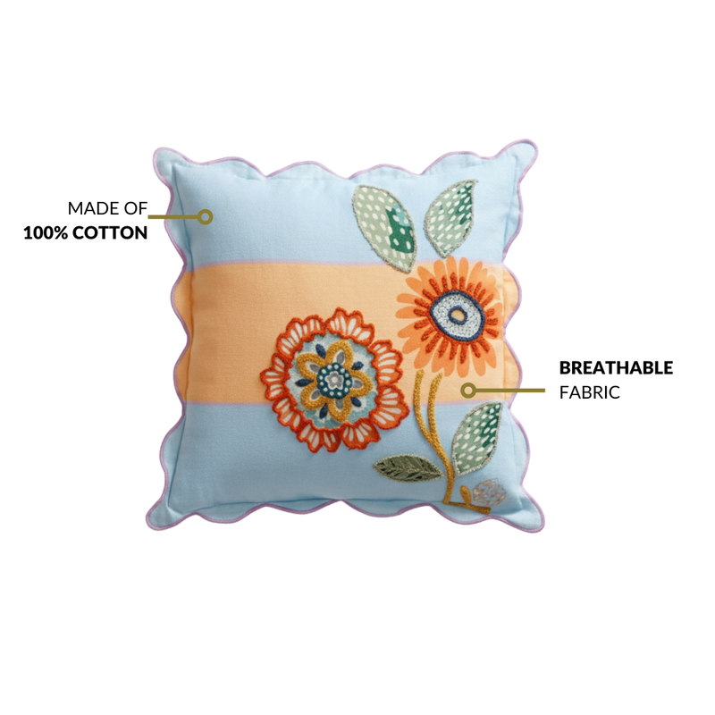 Bloom Era Pastel Cotton Cushion Cover 45x45cm
