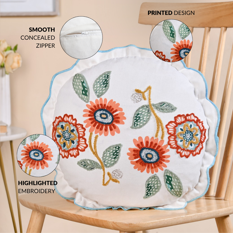 Bloom Era Artisanal Highlight Cotton Cushion Cover 46cm