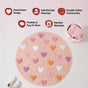 All Hearts Soft Girl Round Rug 100cm