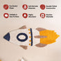 Rocket Tufted Kids Rug 110x45cm