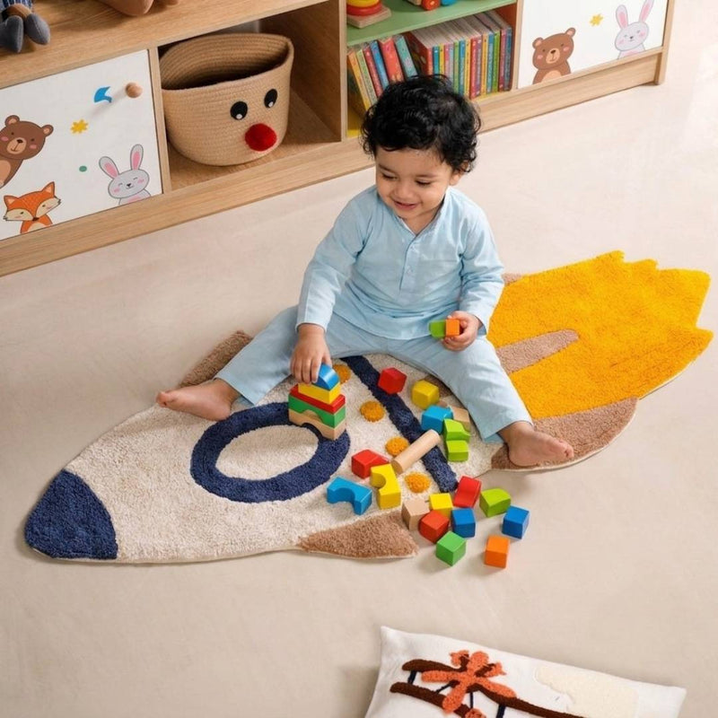 Rocket Tufted Kids Rug 110x45cm