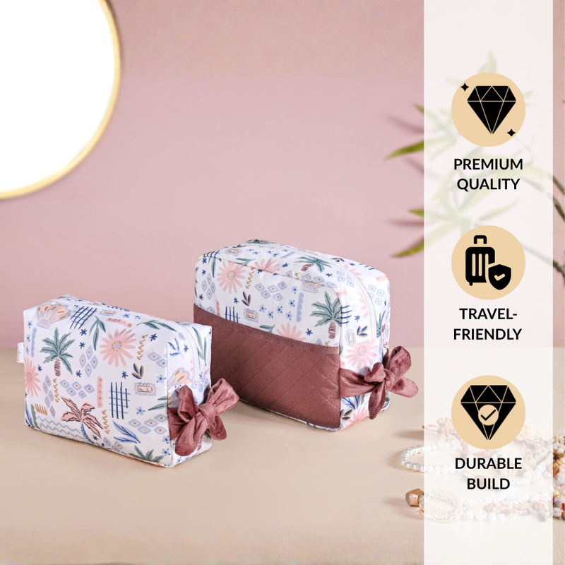 Topical Travel Toiletry Kit Bag Set Of 2