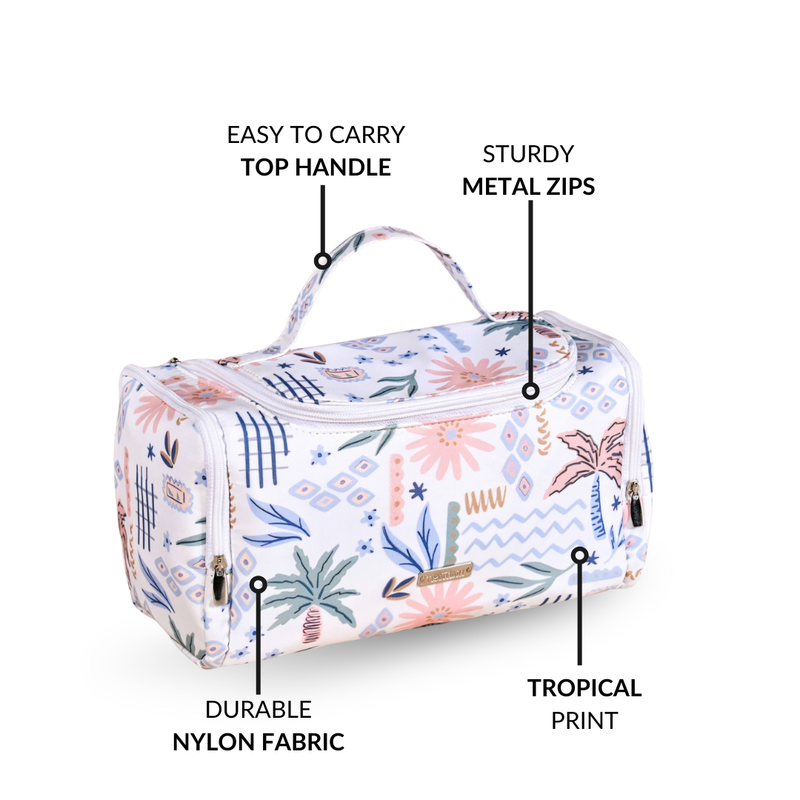 Floral Travel Organiser With Side Pockets