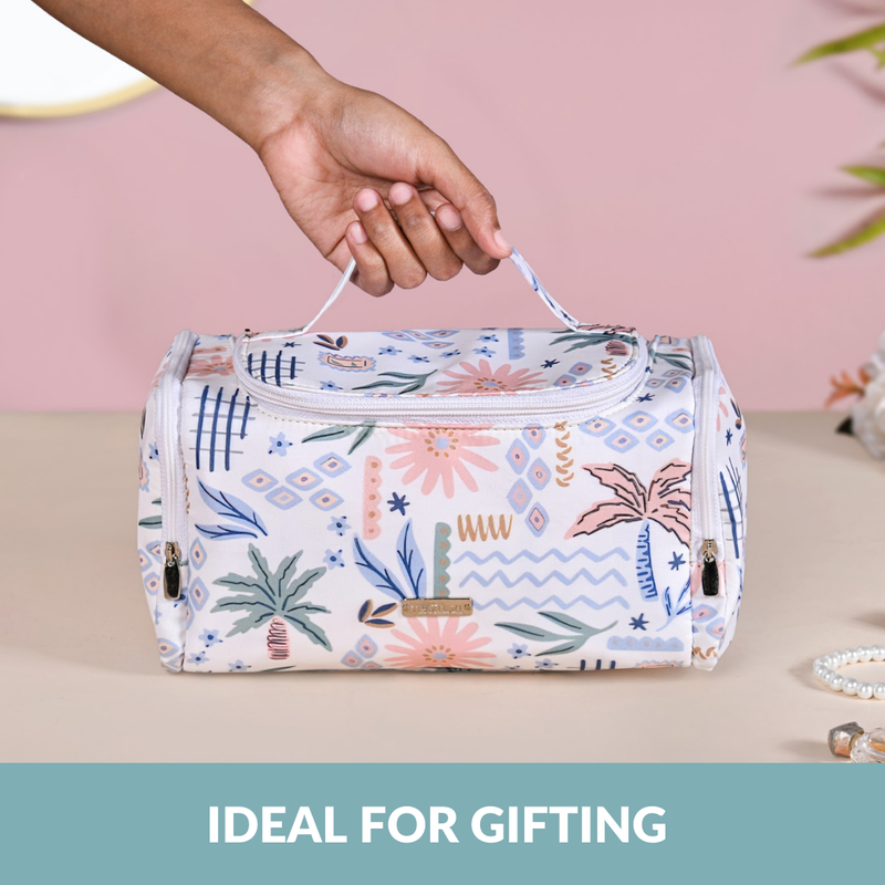 Floral Travel Organiser With Side Pockets