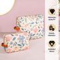 Floral Travel Toiletry Kit Bag Set Of 2