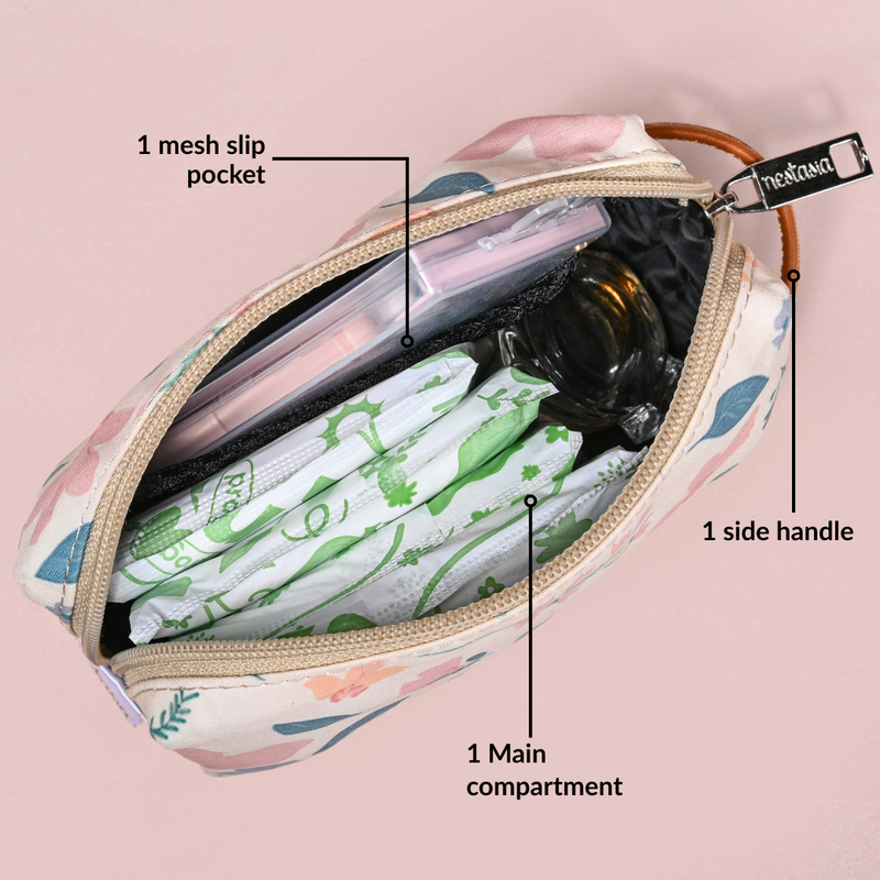 Floral Travel Toiletry Kit Bag Set Of 2