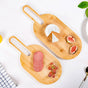 Paddle Shape Bamboo Platter Set Of 2