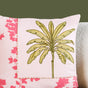 Palm And Charm Embroidered Cotton Cushion Cover 40x40cm