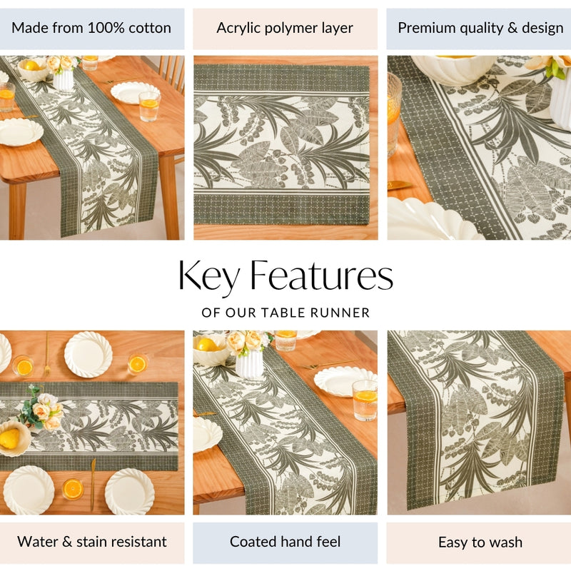 Palm Grove 6 Seater Runner 185x35cm