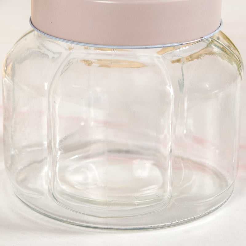 Panelled Jar With Lid Set Of 4 1000ml