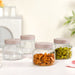 Panelled Jar With Lid Set Of 4 1000ml