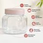 Panelled Jar With Lid Set Of 4 1000ml