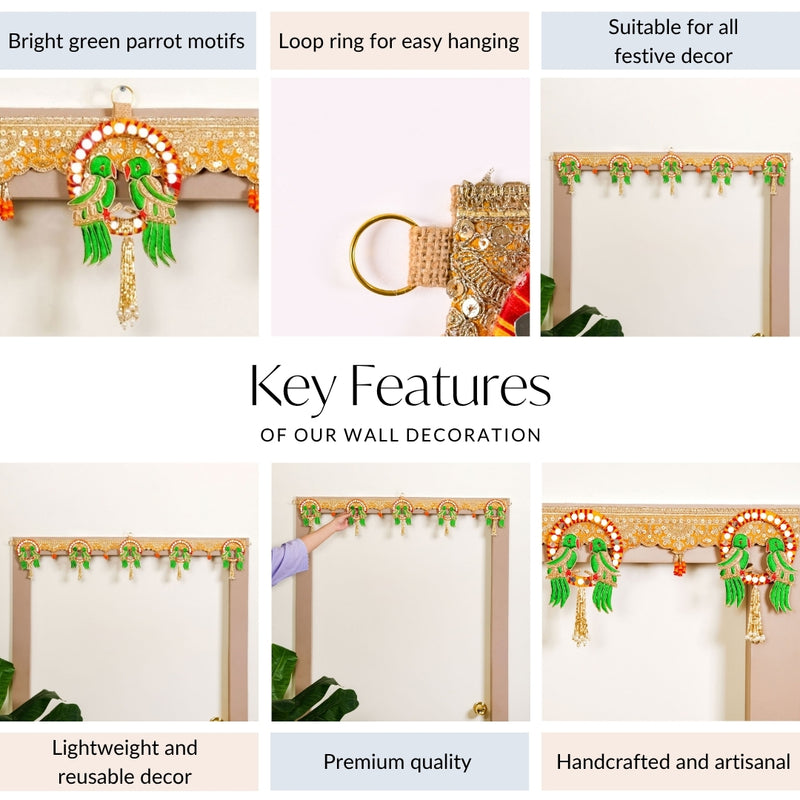 Parrot Wall Hanging Decor For Gate Decoration