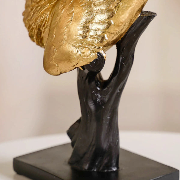 Majestic Parrot Showpiece Gold