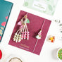 Pastel Floral Couple Rakhi Set Of 4 With Gift Box And Card