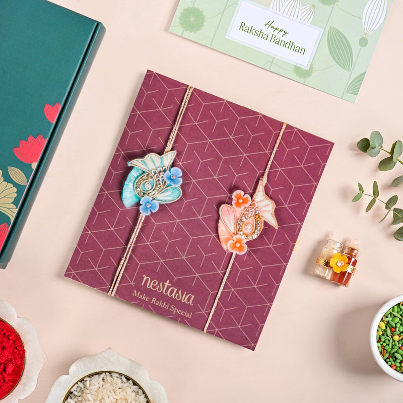 Vivid Paisley Duo Rakhi Gift Set