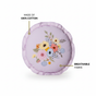 Pastel Petals Embroidered Cotton Cushion Cover 45cm