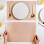 Woven Peach Placemat Set Of 6