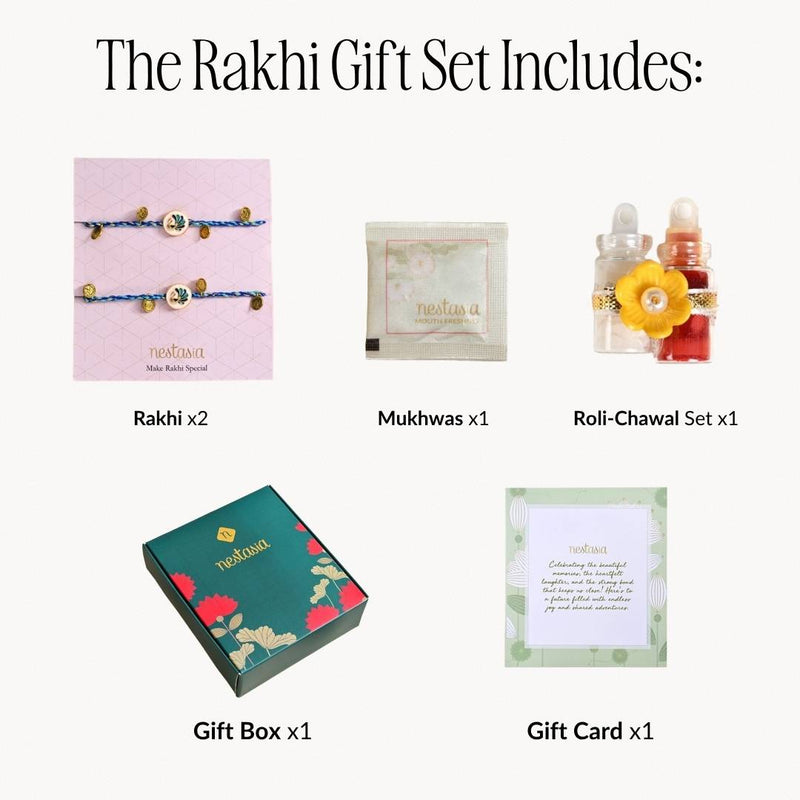 Peacock Rakhi Gift Set