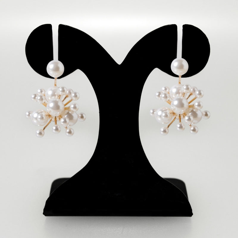 Pearl Cluster Jacket Earrings