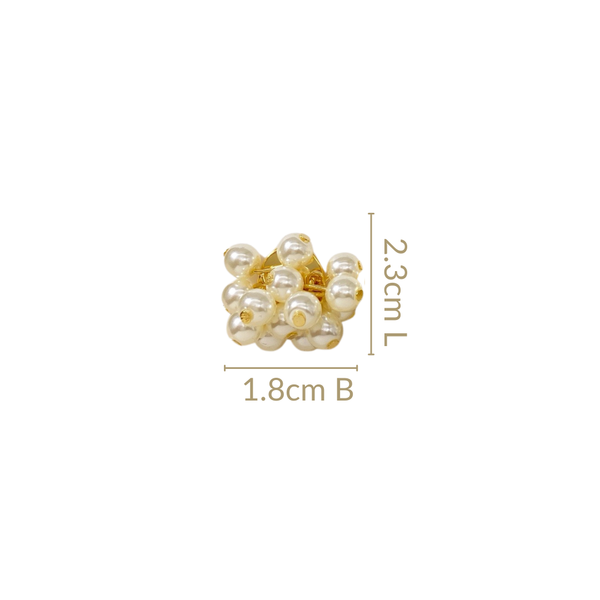 Pearl Cluster Stud Earrings