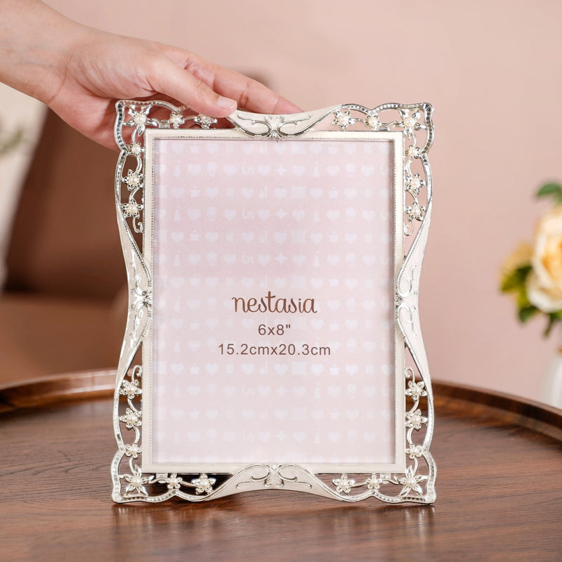 Pearl Filigree Photo Frame Large 6x8"