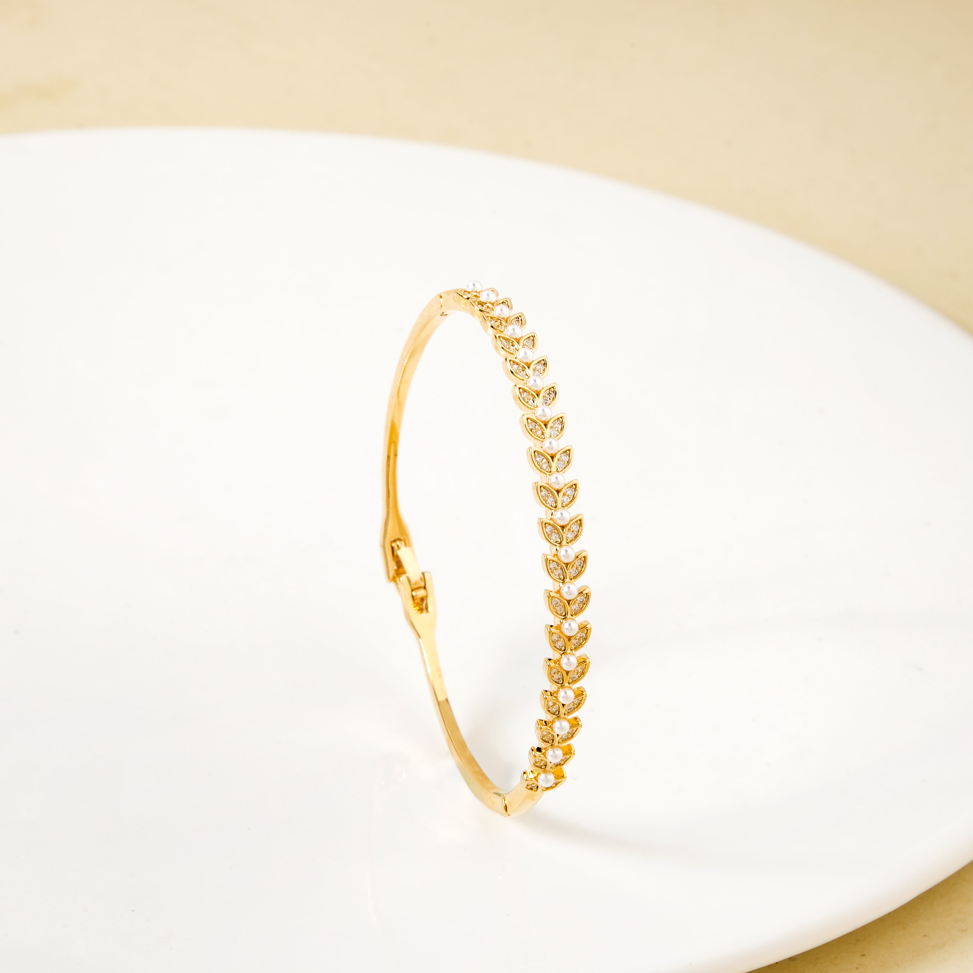 ILY Pearl Bracelet in Gold main image 1