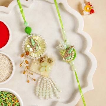 Pearl Meadow Rakhi And Lumba Gift Set