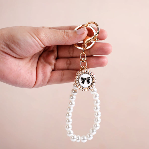 Pearl Perfection Keychain With Dual Hooks