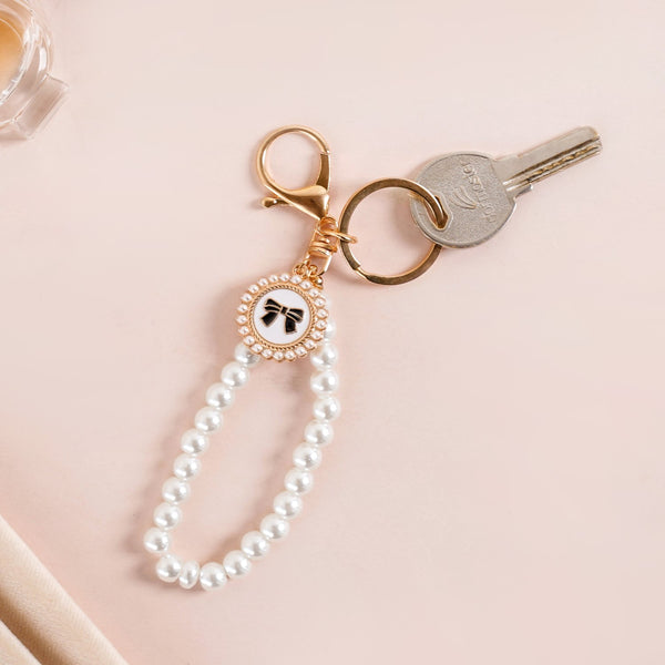 Pearl Perfection Keychain With Dual Hooks