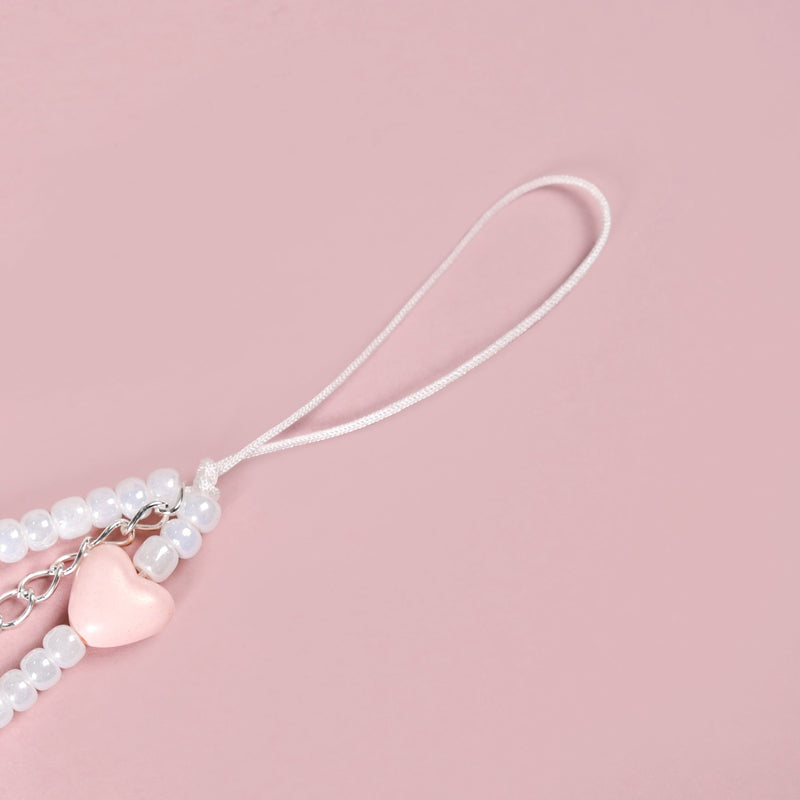 Pearl Stars And Hearts Phone Charm