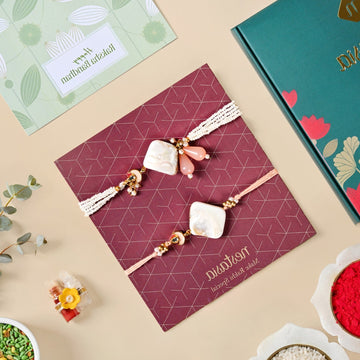 Pearl Tide Rakhi And Bracelet Gift Set