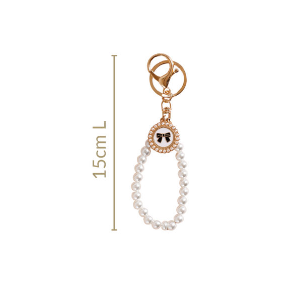 Pearl Perfection Keychain With Dual Hooks