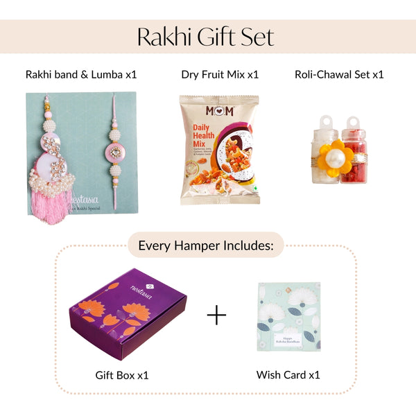 Pearls of Love Rakhi Lumba Set