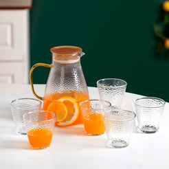 Pebble Design Jug And Glass Set Of 7