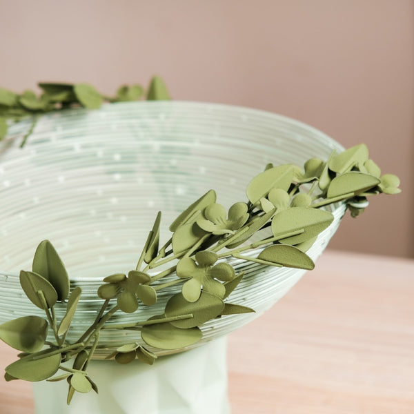 Floral Pedestal Decorative Bowl